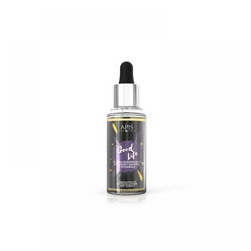 APIS GOOG LIFE regeneruojantis aliejukas odelėms su makadamijos aliejais bei vitaminu E, 30 ml. APIS GOOG LIFE regeneruojantis aliejukas odelėms su makadamijos aliejais bei vitaminu E, 30 ml.