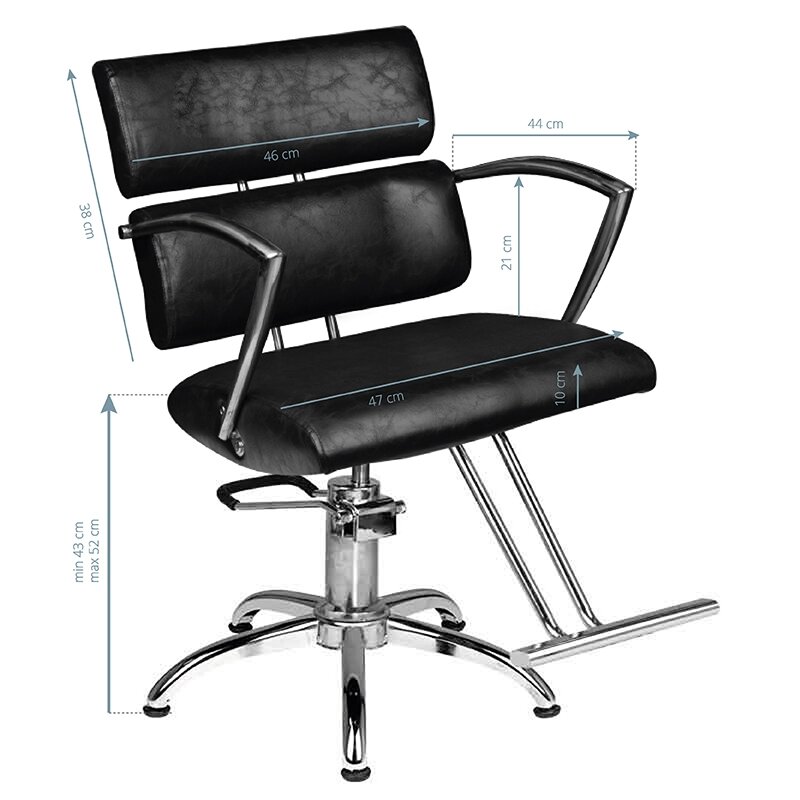 Profesionali hidraulinė kirpyklos kėdė HAIR SYSTEM SM362-1, juodos spalvos 4 Profesionali hidraulinė kirpyklos kėdė HAIR SYSTEM SM362-1, juodos spalvos 4