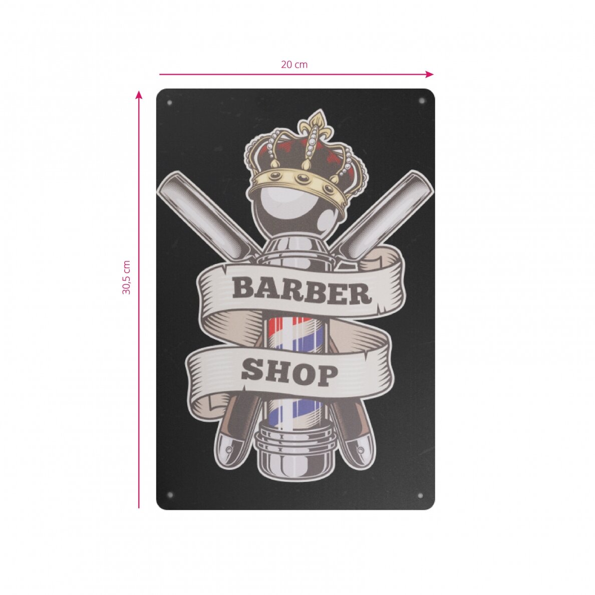Dekoratyvinė lentelė grožio salonams ir barberių kirpykloms BARBER B015 1 Dekoratyvinė lentelė grožio salonams ir barberių kirpykloms BARBER B015 1