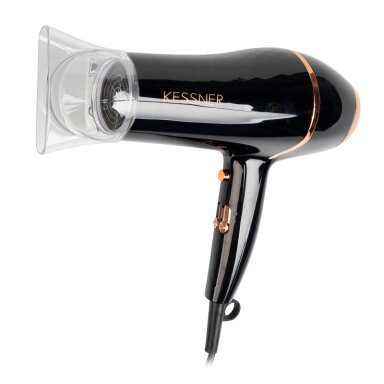 Profesionalus galingas plaukų džiovintuvas 2100W KESSNER BLACK Profesionalus galingas plaukų džiovintuvas 2100W KESSNER BLACK
