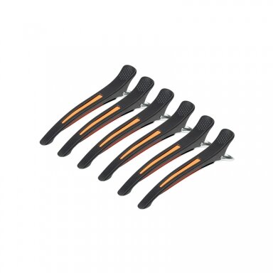 Plaukų segtukai-spaustukai E-13 11,5 cm, spalvų MIX, 6 vnt. Plaukų segtukai-spaustukai E-13 11,5 cm, spalvų MIX, 6 vnt.