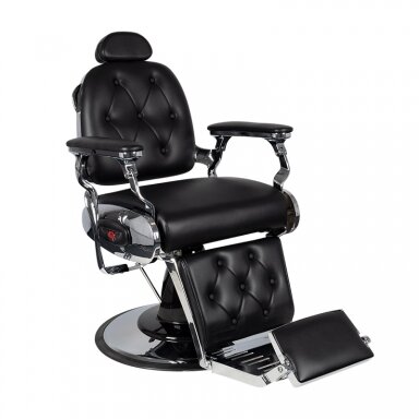 Profesionali barberio kėdė kirpykloms ir grožio salonams GABBIANO PIETRO, juodos spalvos Profesionali barberio kėdė kirpykloms ir grožio salonams GABBIANO PIETRO, juodos spalvos