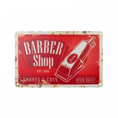 Aliuminio lentelė BARBER salonui B013 Aliuminio lentelė BARBER salonui B013
