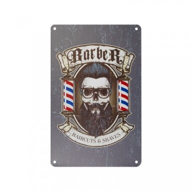 Dekoratyvinė lentelė grožio salonams ir barberių kirpykloms BARBER B014 Dekoratyvinė lentelė grožio salonams ir barberių kirpykloms BARBER B014