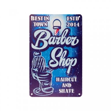 Aliuminio lentelė BARBER salonui B075 Aliuminio lentelė BARBER salonui B075