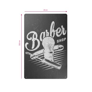 Dekoratyvinė lentelė grožio salonams ir barberių kirpykloms BARBER B026 Dekoratyvinė lentelė grožio salonams ir barberių kirpykloms BARBER B026
