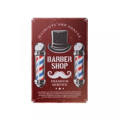 Dekoratyvinė lentelė grožio salonams ir barberių kirpykloms BARBER B030 Dekoratyvinė lentelė grožio salonams ir barberių kirpykloms BARBER B030
