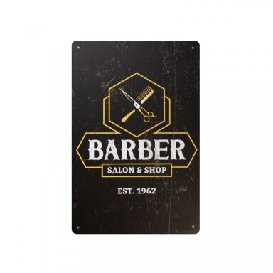 Dekoratyvinė lentelė grožio salonams ir barberių kirpykloms BARBER B035 Dekoratyvinė lentelė grožio salonams ir barberių kirpykloms BARBER B035