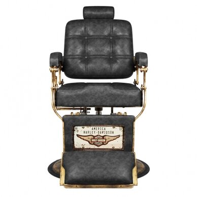 Profesionali barberio kėdė kirpykloms ir grožio salonams BOSS HD OLD LEATHER , juodos spalvos 2 Profesionali barberio kėdė kirpykloms ir grožio salonams BOSS HD OLD LEATHER , juodos spalvos 2
