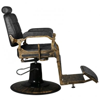 Profesionali barberio kėdė kirpykloms ir grožio salonams BOSS HD OLD LEATHER , juodos spalvos 3 Profesionali barberio kėdė kirpykloms ir grožio salonams BOSS HD OLD LEATHER , juodos spalvos 3