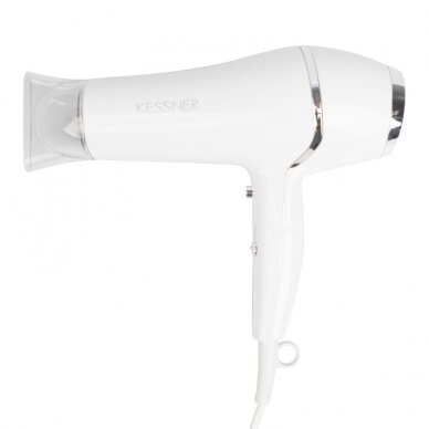 Profesionalus galingas plaukų džiovintuvas 2100W KESSNER WHITE Profesionalus galingas plaukų džiovintuvas 2100W KESSNER WHITE