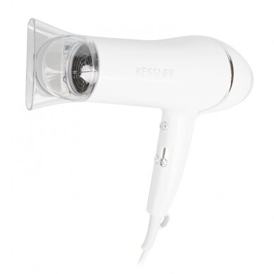 Profesionalus galingas plaukų džiovintuvas 2100W KESSNER WHITE 1 Profesionalus galingas plaukų džiovintuvas 2100W KESSNER WHITE 1