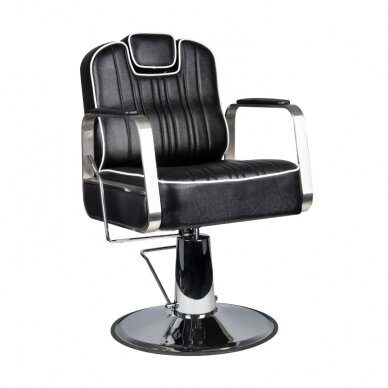 Profesionali barberio kėdė kirpykloms ir grožio salonams GABBIANO MATTEO, juodos spalvos Profesionali barberio kėdė kirpykloms ir grožio salonams GABBIANO MATTEO, juodos spalvos