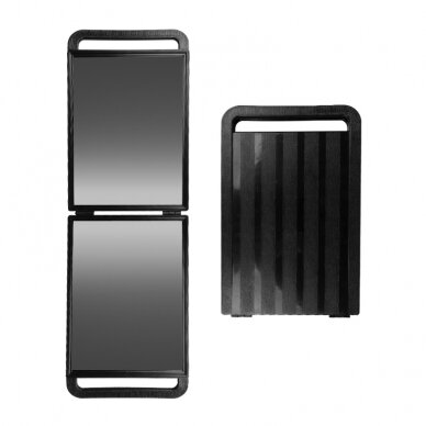 Dviejų dalių susidedantis kirpėjo veidrodis DUO MIRROR (rodyti vaizdą iš galo) Dviejų dalių susidedantis kirpėjo veidrodis DUO MIRROR (rodyti vaizdą iš galo)