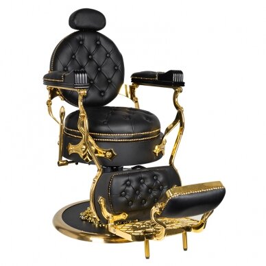 Profesionali barberio kėdė kirpykloms ir grožio salonams GABBIANO CESARE GOLD 1 Profesionali barberio kėdė kirpykloms ir grožio salonams GABBIANO CESARE GOLD 1