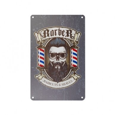 Dekoratyvinė lentelė grožio salonams ir barberių kirpykloms BARBER B014 Dekoratyvinė lentelė grožio salonams ir barberių kirpykloms BARBER B014