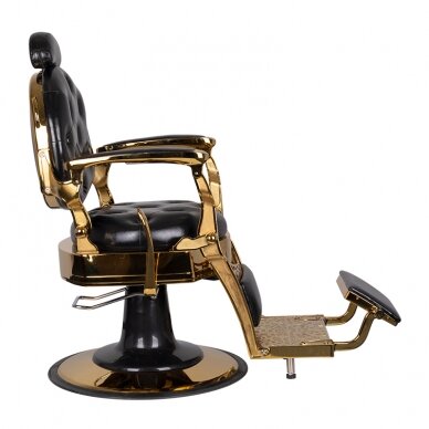 Profesionali barberio kėdė grožio salonams GABBIANO TITO GOLD, juodos spalvos 4 Profesionali barberio kėdė grožio salonams GABBIANO TITO GOLD, juodos spalvos 4