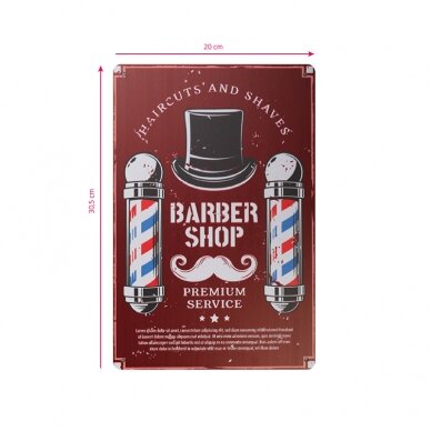 Dekoratyvinė lentelė grožio salonams ir barberių kirpykloms BARBER B030 1 Dekoratyvinė lentelė grožio salonams ir barberių kirpykloms BARBER B030 1