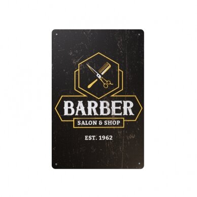 Dekoratyvinė lentelė grožio salonams ir barberių kirpykloms BARBER B035 Dekoratyvinė lentelė grožio salonams ir barberių kirpykloms BARBER B035