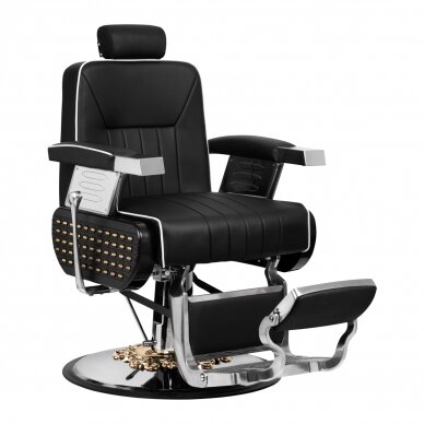 Profesionali barberio kėdė kirpykloms ir grožio salonams GABBIANO LIVIO, juodos spalvos Profesionali barberio kėdė kirpykloms ir grožio salonams GABBIANO LIVIO, juodos spalvos