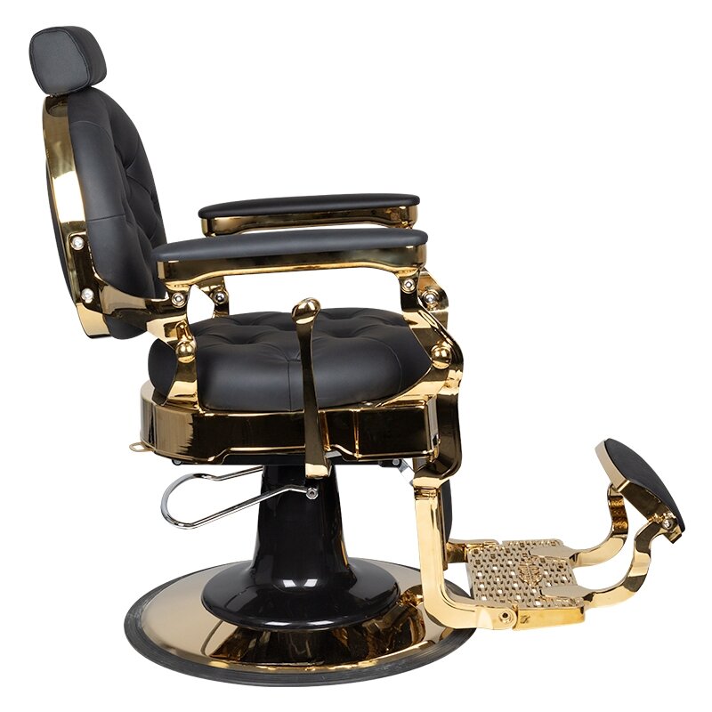 Profesionali barberio kėdė kirpykloms ir grožio salonams GABBIANO CLAUDIUS GOLD, juodos spalvos 2 Profesionali barberio kėdė kirpykloms ir grožio salonams GABBIANO CLAUDIUS GOLD, juodos spalvos 2