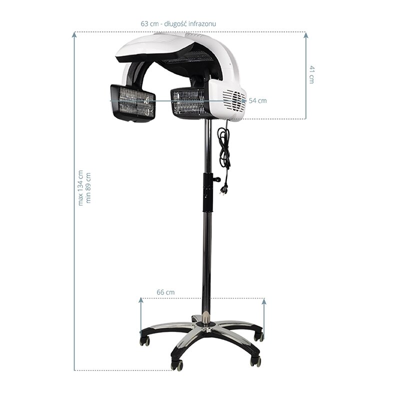 Profesionalus pastatomas infrazonas kirpyklai GABBIANO 628 su stovu, baltos spalvos 4 Profesionalus pastatomas infrazonas kirpyklai GABBIANO 628 su stovu, baltos spalvos 4