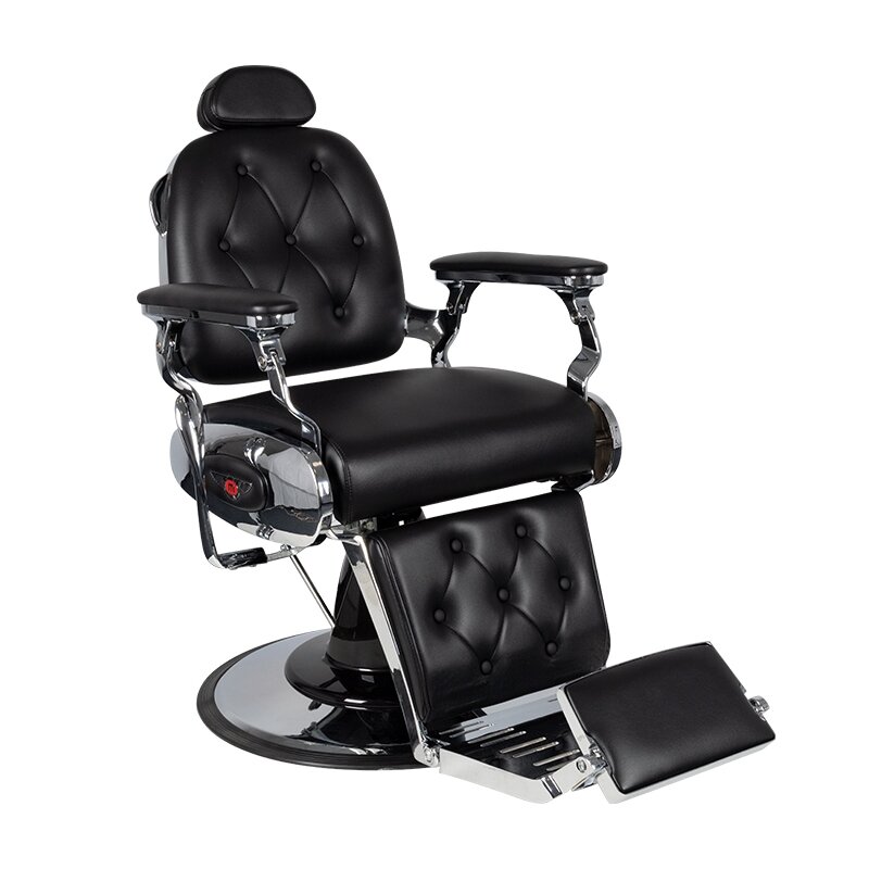 Profesionali barberio kėdė kirpykloms ir grožio salonams GABBIANO PIETRO, juodos spalvos Profesionali barberio kėdė kirpykloms ir grožio salonams GABBIANO PIETRO, juodos spalvos