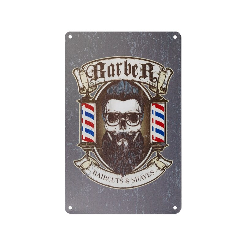 Dekoratyvinė lentelė grožio salonams ir barberių kirpykloms BARBER B014 Dekoratyvinė lentelė grožio salonams ir barberių kirpykloms BARBER B014