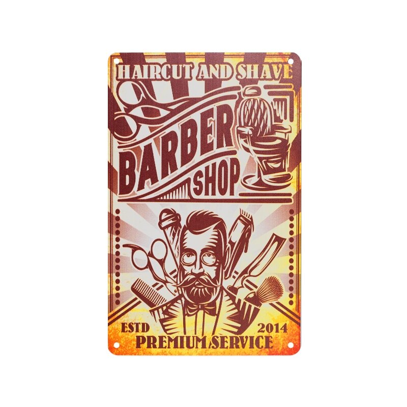 Dekoratyvinė lentelė barberio salonams B073