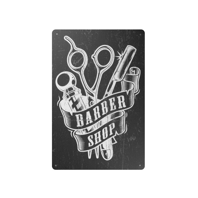 Dekoratyvinė lentelė grožio salonams ir barberių kirpykloms BARBER B032 Dekoratyvinė lentelė grožio salonams ir barberių kirpykloms BARBER B032