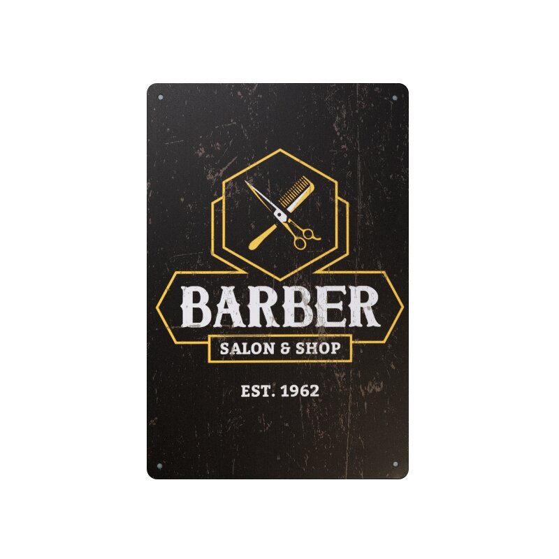 Dekoratyvinė lentelė grožio salonams ir barberių kirpykloms BARBER B035 Dekoratyvinė lentelė grožio salonams ir barberių kirpykloms BARBER B035