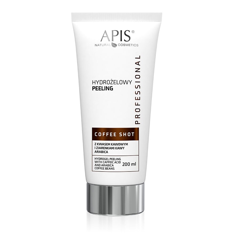 Apis hidrogelinis pilingas su kavos rūgštimi ir arabikos kavos pupelėmis, 200 ml Apis hidrogelinis pilingas su kavos rūgštimi ir arabikos kavos pupelėmis, 200 ml