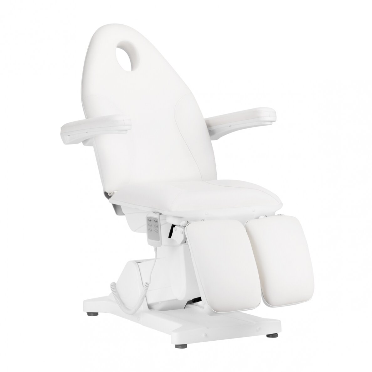 Profesionalus elektrinis pedikiūro gultas-lova SILLON BASIC PEDI, 3 variklių, baltos spalvos 2