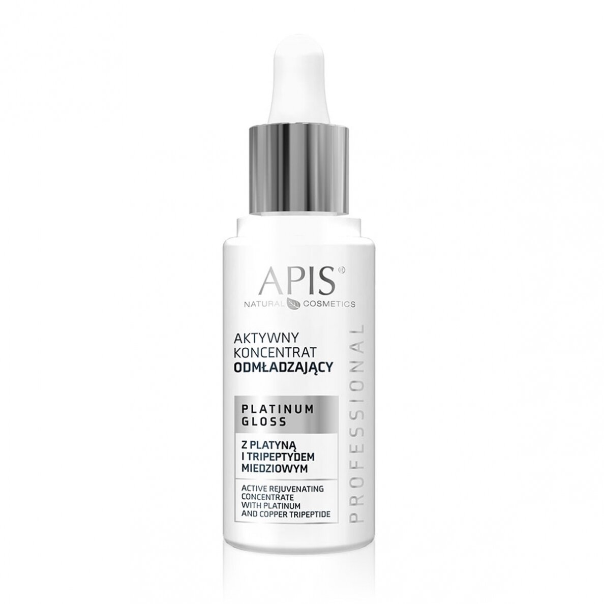 APIS aktyviai jauninantis koncentratas su platina ir vario tripeptidu, 30 ml. APIS aktyviai jauninantis koncentratas su platina ir vario tripeptidu, 30 ml.