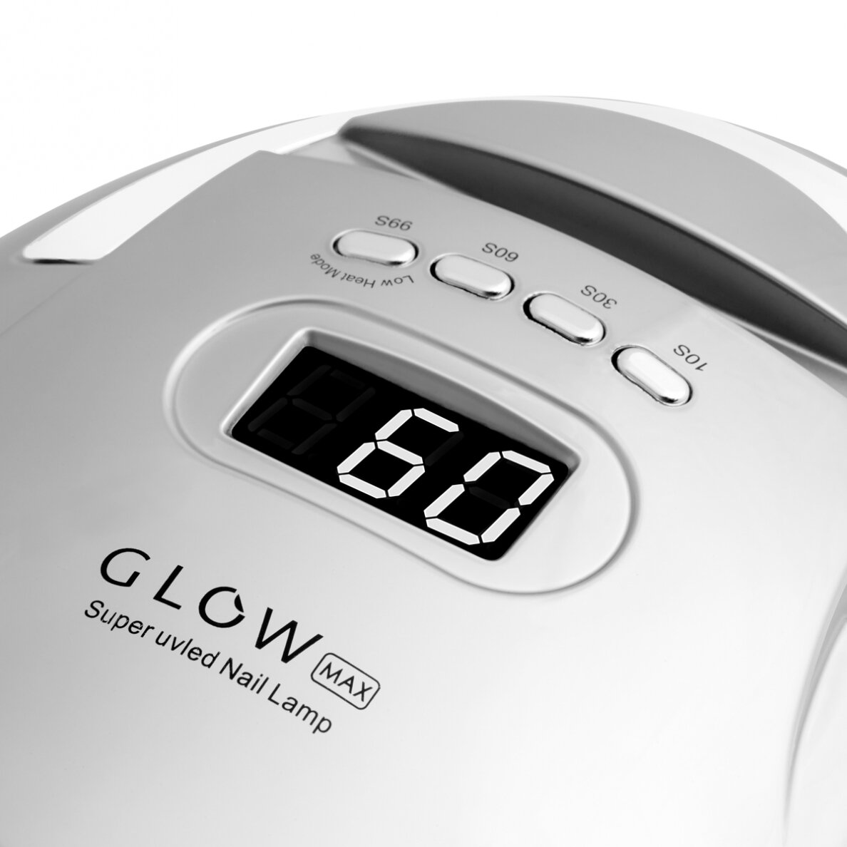 Profesionali UV/LED nagų lempa manikiūrui GLOW F2 SP 220W, sidabrinės spalvos 3 Profesionali UV/LED nagų lempa manikiūrui GLOW F2 SP 220W, sidabrinės spalvos 3