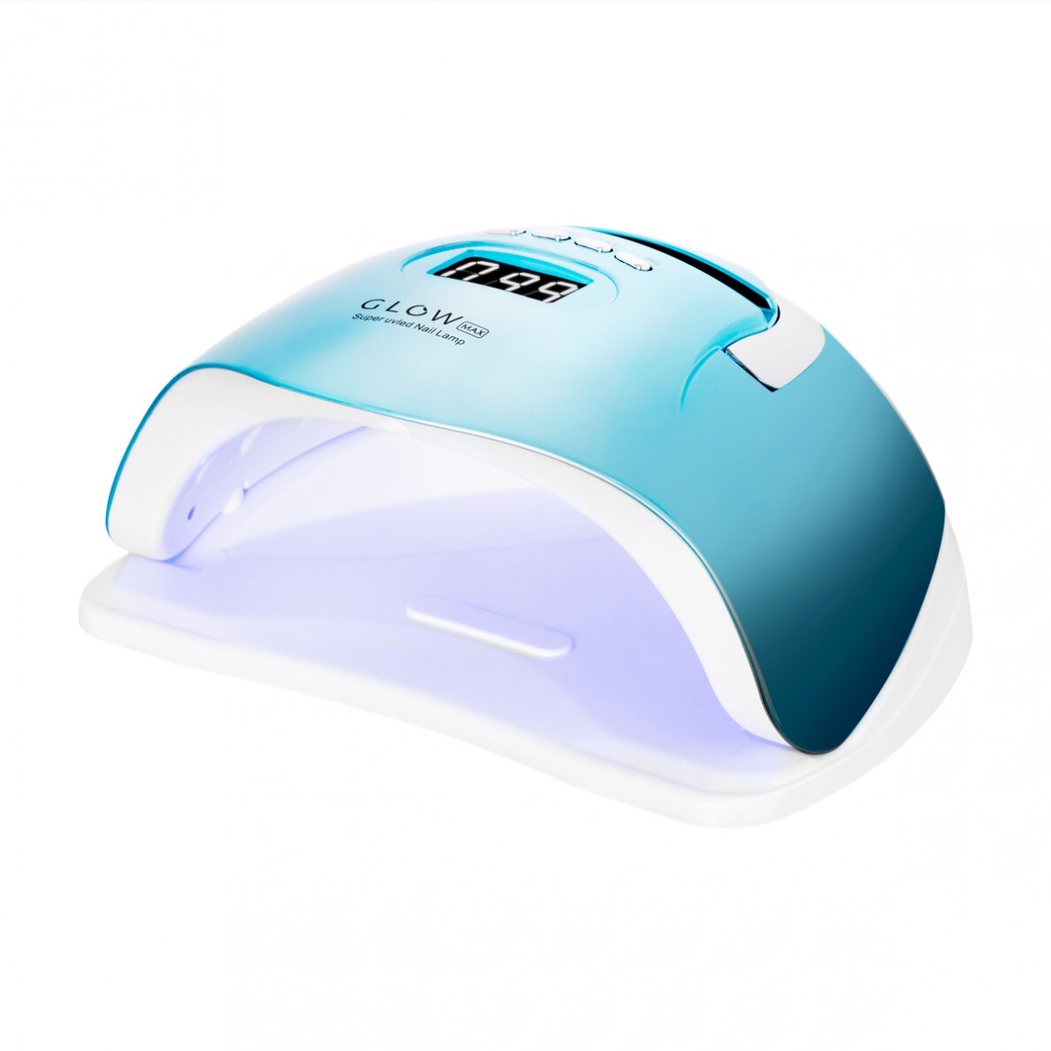 Profesionali UV/LED nagų lempa manikiūrui GLOW F2 BP 220W, turkio spalvos Profesionali UV/LED nagų lempa manikiūrui GLOW F2 BP 220W, turkio spalvos