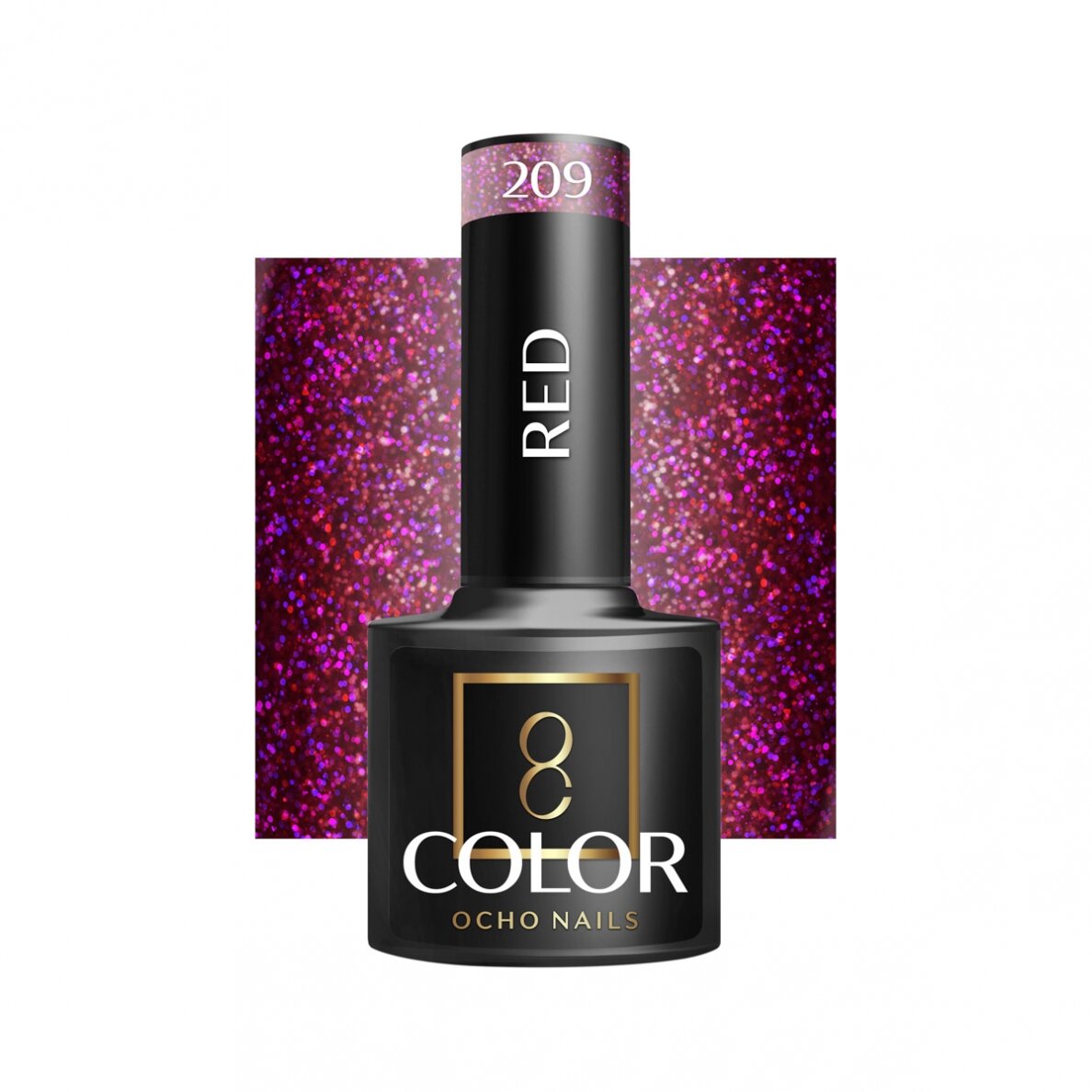 OCHO NAILS ilgalaikis hibridinis nagų lakas manikiūrui RED 209, 5 g. OCHO NAILS ilgalaikis hibridinis nagų lakas manikiūrui RED 209, 5 g.