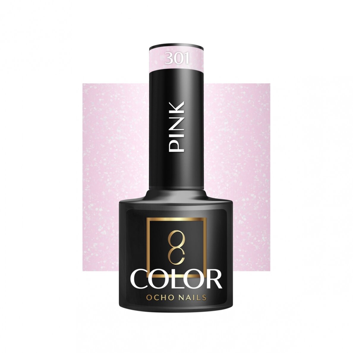 OCHO NAILS ilgalaikis hibridinis nagų lakas manikiūrui PINK 301, 5 g. OCHO NAILS ilgalaikis hibridinis nagų lakas manikiūrui PINK 301, 5 g.