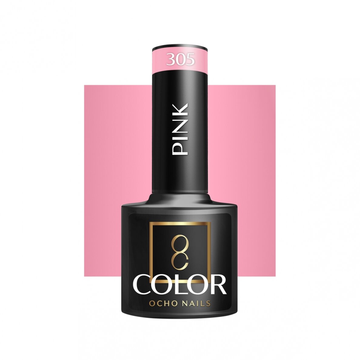 OCHO NAILS ilgalaikis hibridinis nagų lakas manikiūrui PINK 305, 5 g. OCHO NAILS ilgalaikis hibridinis nagų lakas manikiūrui PINK 305, 5 g.