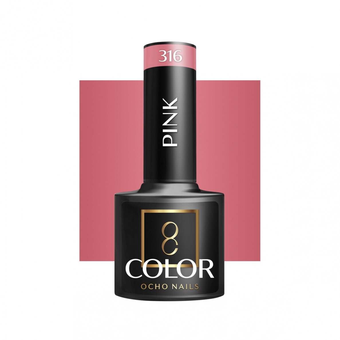 OCHO NAILS ilgalaikis hibridinis nagų lakas manikiūrui PINK 316, 5 g. OCHO NAILS ilgalaikis hibridinis nagų lakas manikiūrui PINK 316, 5 g.