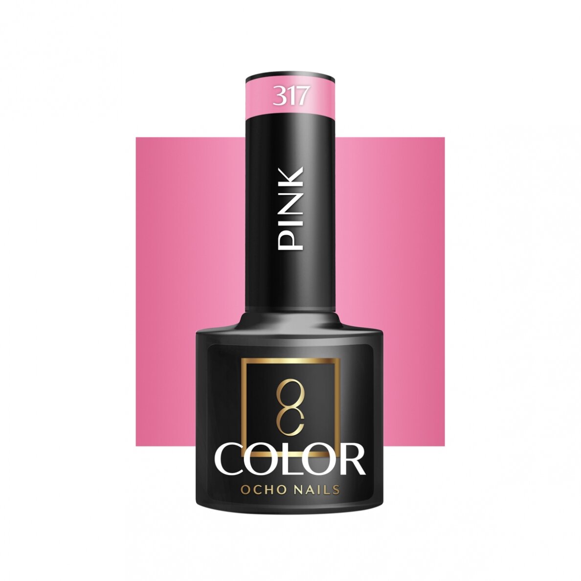 OCHO NAILS ilgalaikis hibridinis nagų lakas manikiūrui PINK 317, 5 g.