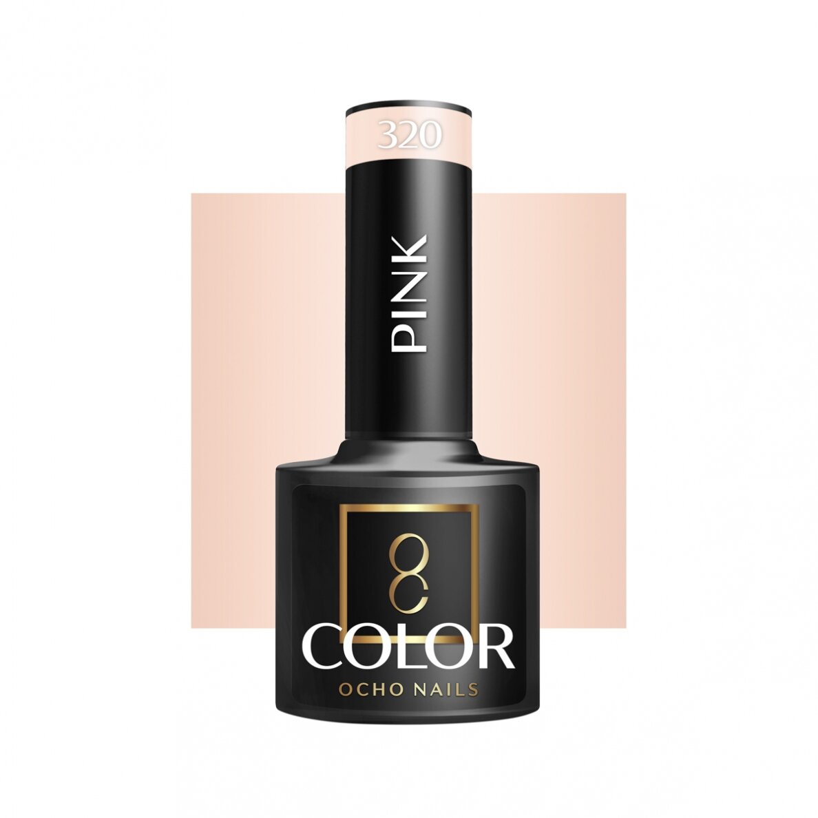 OCHO NAILS ilgalaikis hibridinis nagų lakas manikiūrui PINK 320, 5 g. OCHO NAILS ilgalaikis hibridinis nagų lakas manikiūrui PINK 320, 5 g.