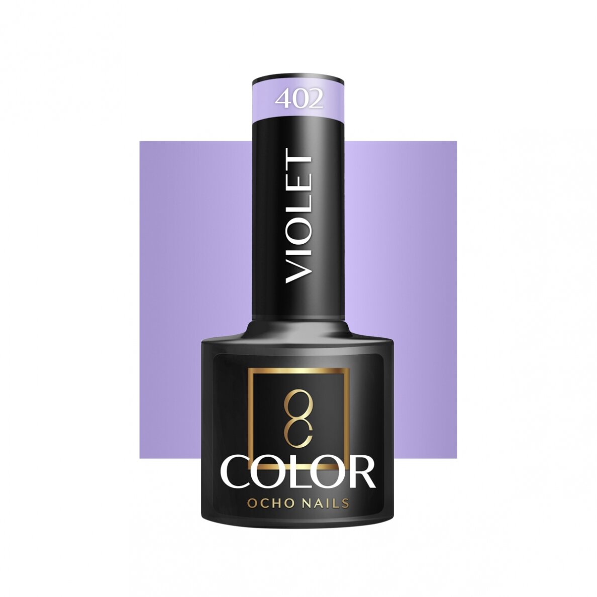 OCHO NAILS ilgalaikis hibridinis nagų lakas manikiūrui VIOLET 402, 5 g. OCHO NAILS ilgalaikis hibridinis nagų lakas manikiūrui VIOLET 402, 5 g.