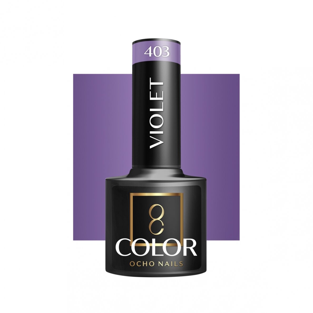 OCHO NAILS ilgalaikis hibridinis nagų lakas manikiūrui VIOLET 403, 5 g. OCHO NAILS ilgalaikis hibridinis nagų lakas manikiūrui VIOLET 403, 5 g.