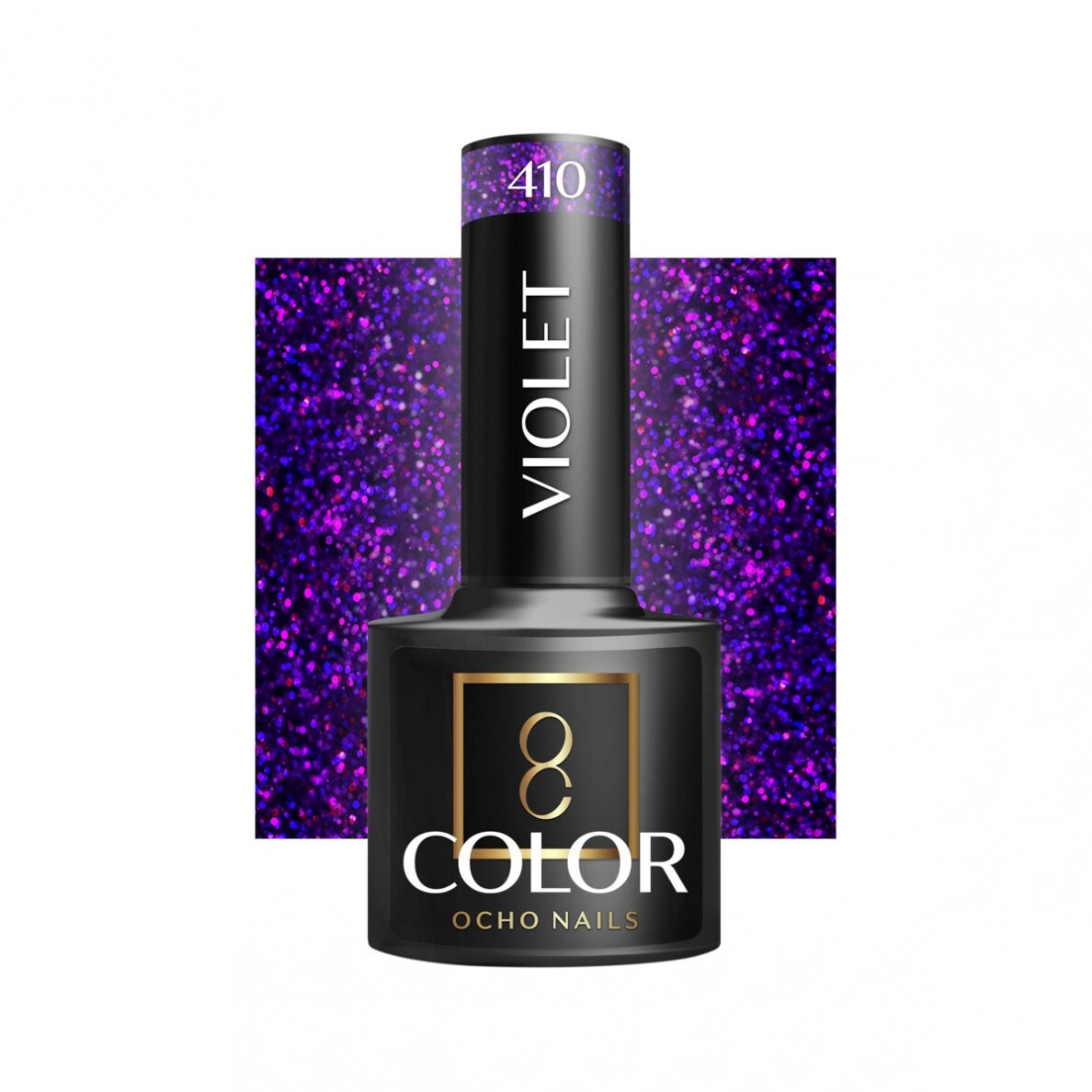 OCHO NAILS ilgalaikis hibridinis nagų lakas manikiūrui VIOLET 410, 5 g. OCHO NAILS ilgalaikis hibridinis nagų lakas manikiūrui VIOLET 410, 5 g.