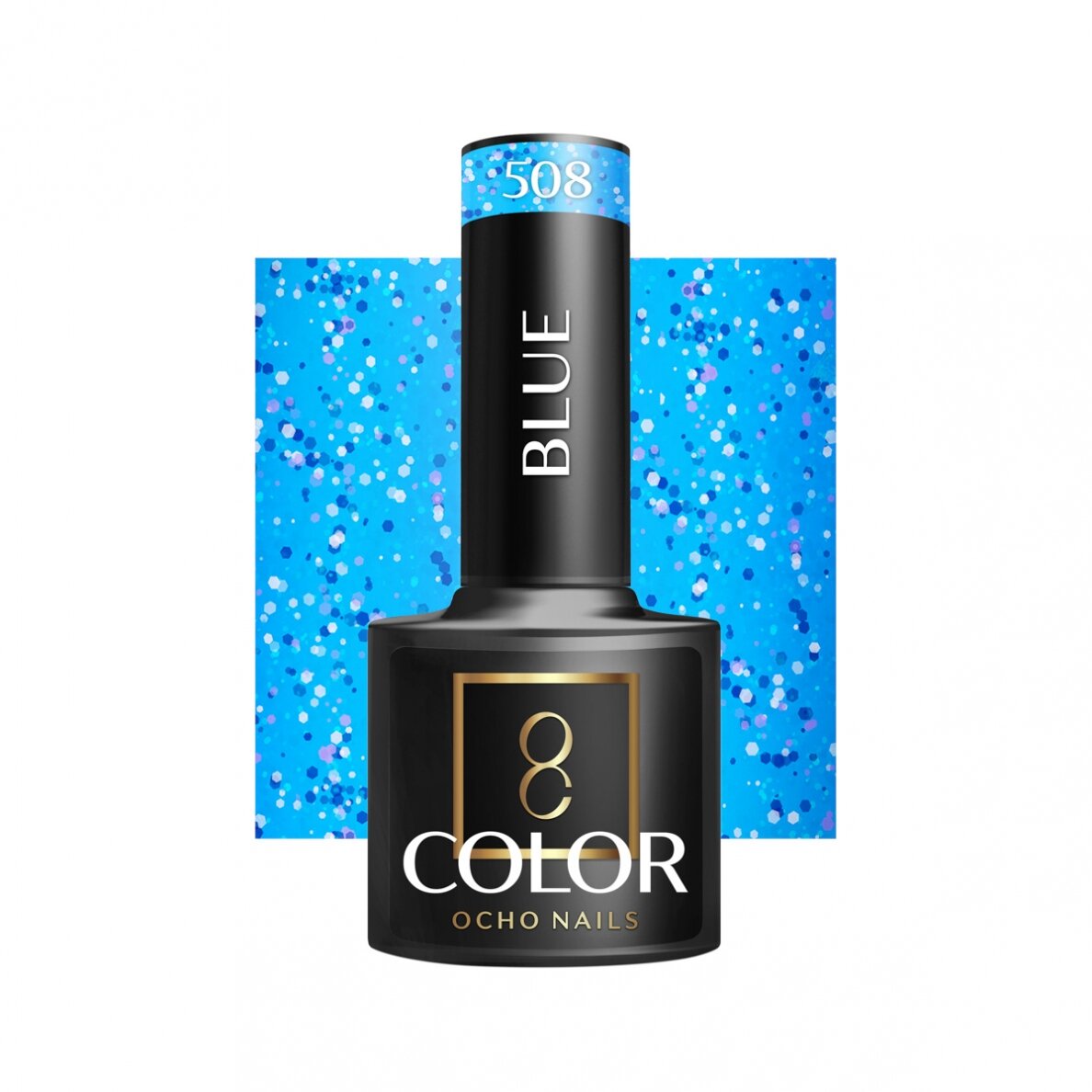 OCHO NAILS ilgalaikis hibridinis nagų lakas manikiūrui BLUE 508, 5 g. OCHO NAILS ilgalaikis hibridinis nagų lakas manikiūrui BLUE 508, 5 g.