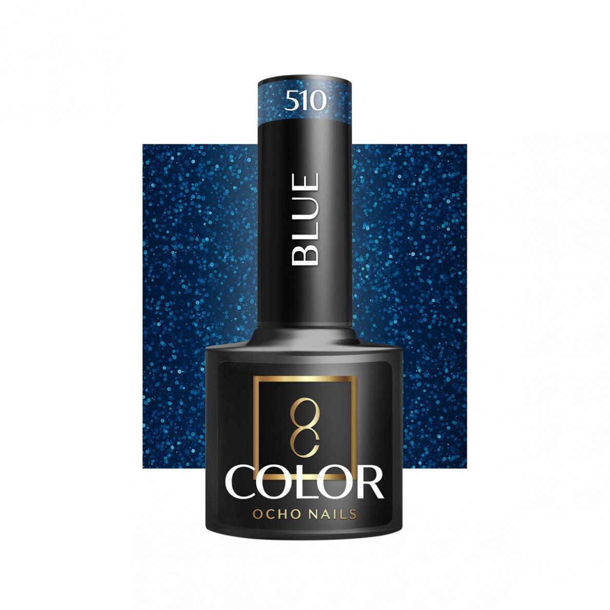 OCHO NAILS ilgalaikis hibridinis nagų lakas manikiūrui BLUE 510, 5 g. OCHO NAILS ilgalaikis hibridinis nagų lakas manikiūrui BLUE 510, 5 g.