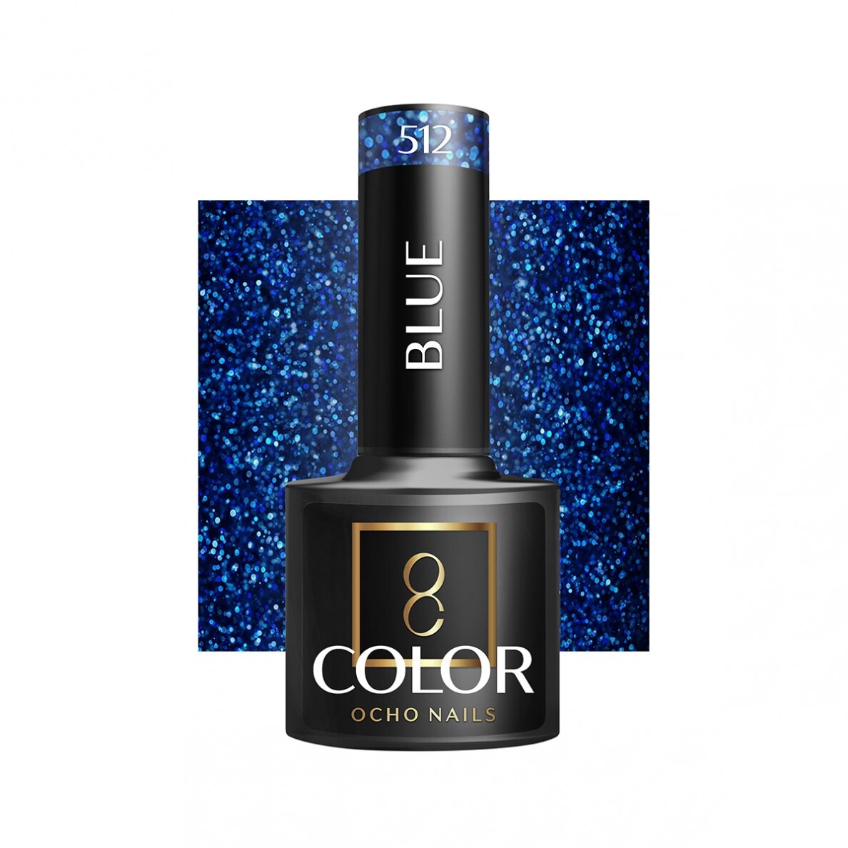 OCHO NAILS ilgalaikis hibridinis nagų lakas manikiūrui BLUE 512, 5 g. OCHO NAILS ilgalaikis hibridinis nagų lakas manikiūrui BLUE 512, 5 g.
