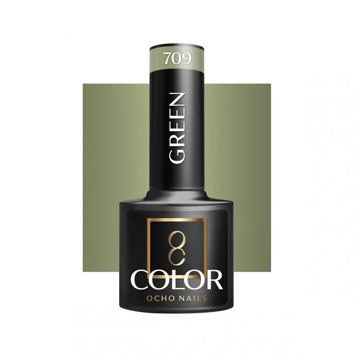 OCHO NAILS ilgalaikis hibridinis nagų lakas manikiūrui GREEN 709, 5 g.
