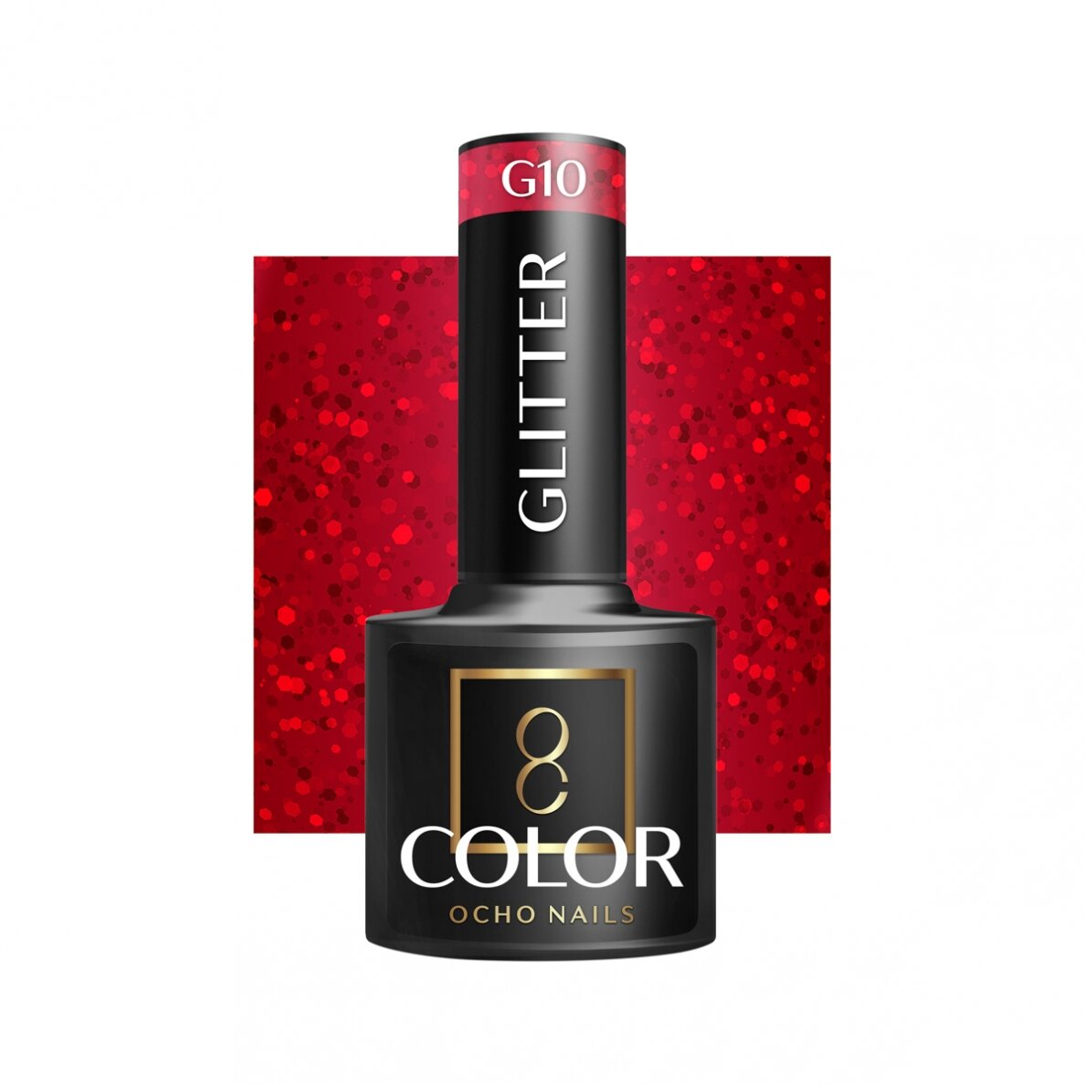OCHO NAILS ilgalaikis hibridinis nagų lakas manikiūrui GLITTER G10, 5 g. OCHO NAILS ilgalaikis hibridinis nagų lakas manikiūrui GLITTER G10, 5 g.